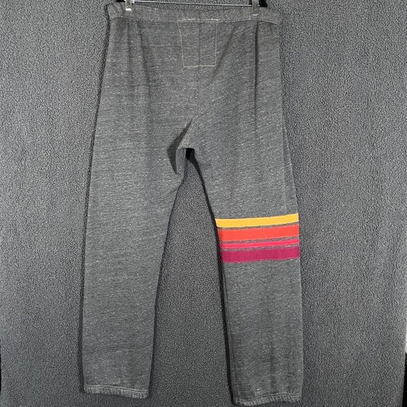 Aviator Nation 4 Stripe Joggers Sweatpants - Men's Size L - Gray - Picture 3 of 9